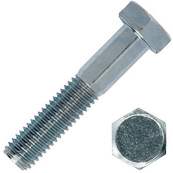 Болт шестигранный М8х110 мм DIN 931 класс 5.8 оцинкованная сталь