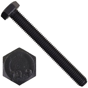 Болт шестигранный М8х10 DIN 933 класс прочности 10.9